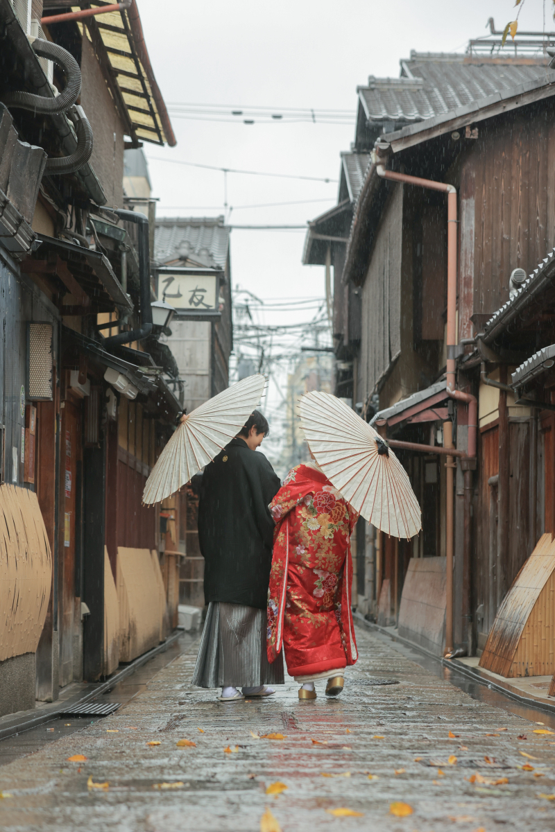 雨の祇園撮影
