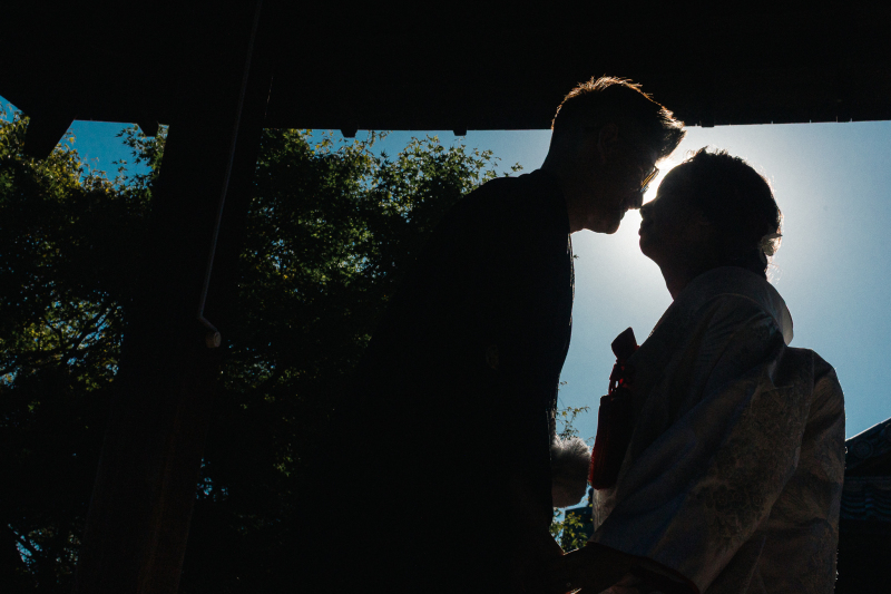 大覚寺の中で。