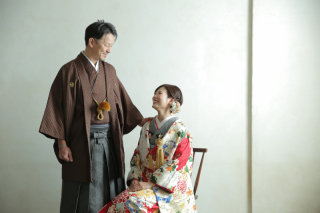 シンプルに和装撮影