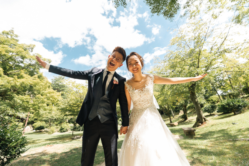 夏らしい爽やかな青空の下。