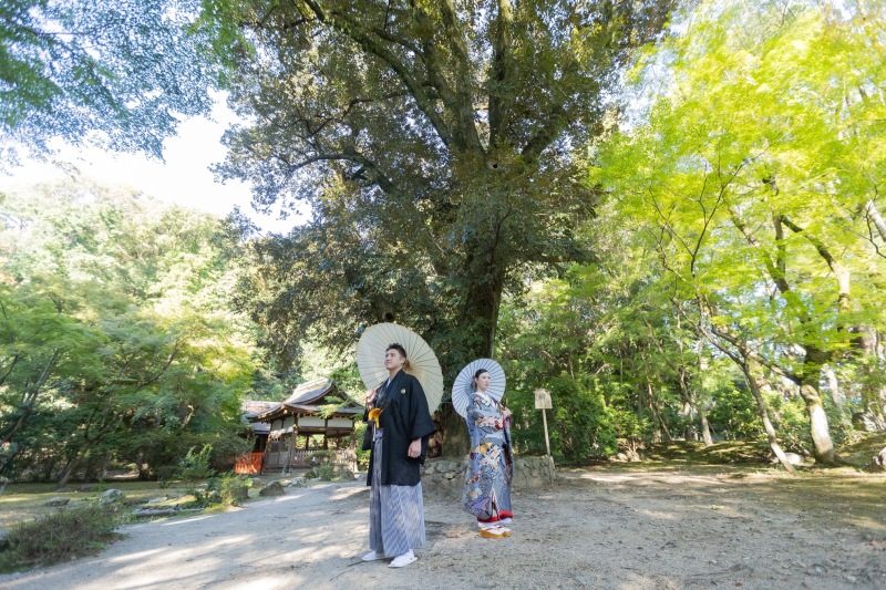 ご神木の下での撮影