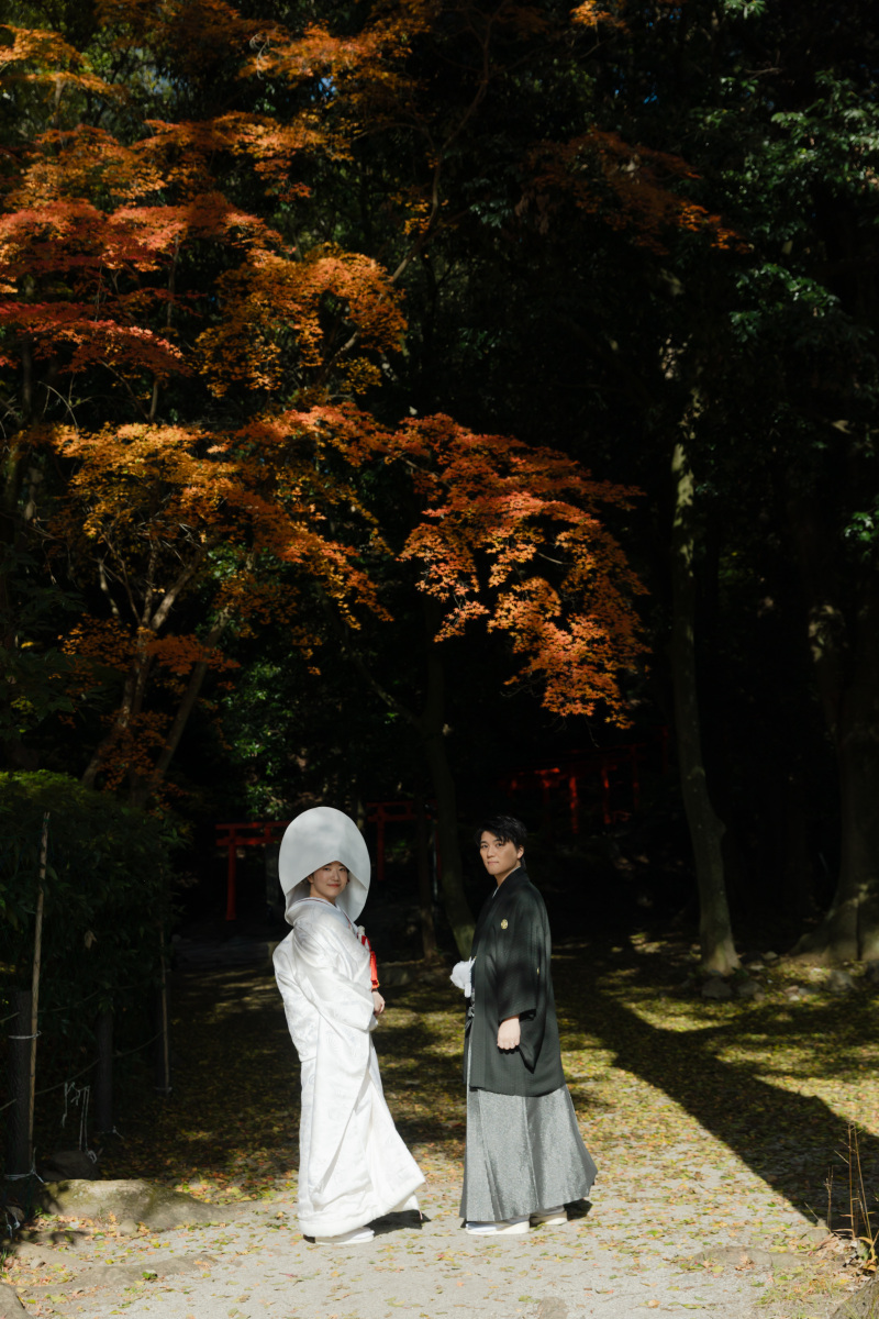 ここからは綿帽子を被って