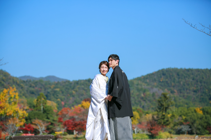 澄み渡る晴天の中、秋フォト始まります♪