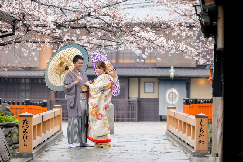 祇園の名所　巽橋でのワンショット！