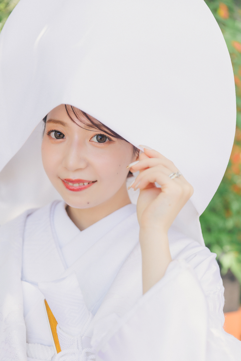 洋髪×綿帽子スタイル