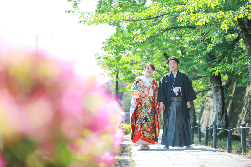 美しい境内やお庭での撮影も素敵なポイントです！