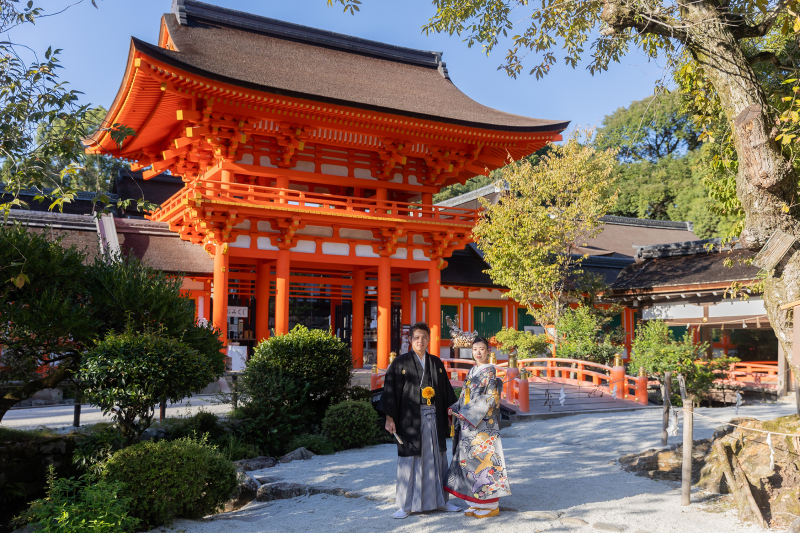 世界遺産で叶う!結婚報告祭付♪【上賀茂神社ロケーション】200カット以上全データ付◇美肌小顔レタッチ付