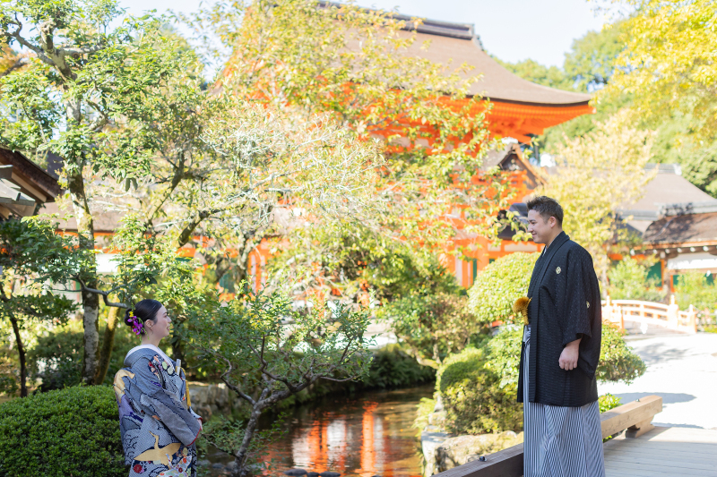 世界遺産で叶う!結婚報告祭付♪【上賀茂神社ロケーション】200カット以上全データ付◇美肌小顔レタッチ付