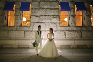 ロマンチックな夜の撮影