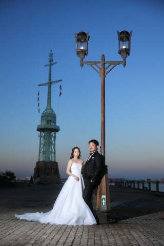 夕方から夜のハーバーランド撮影