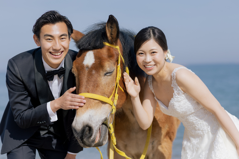 東浦海岸での乗馬撮影!
