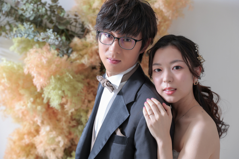 最後はお花の背景を使って！