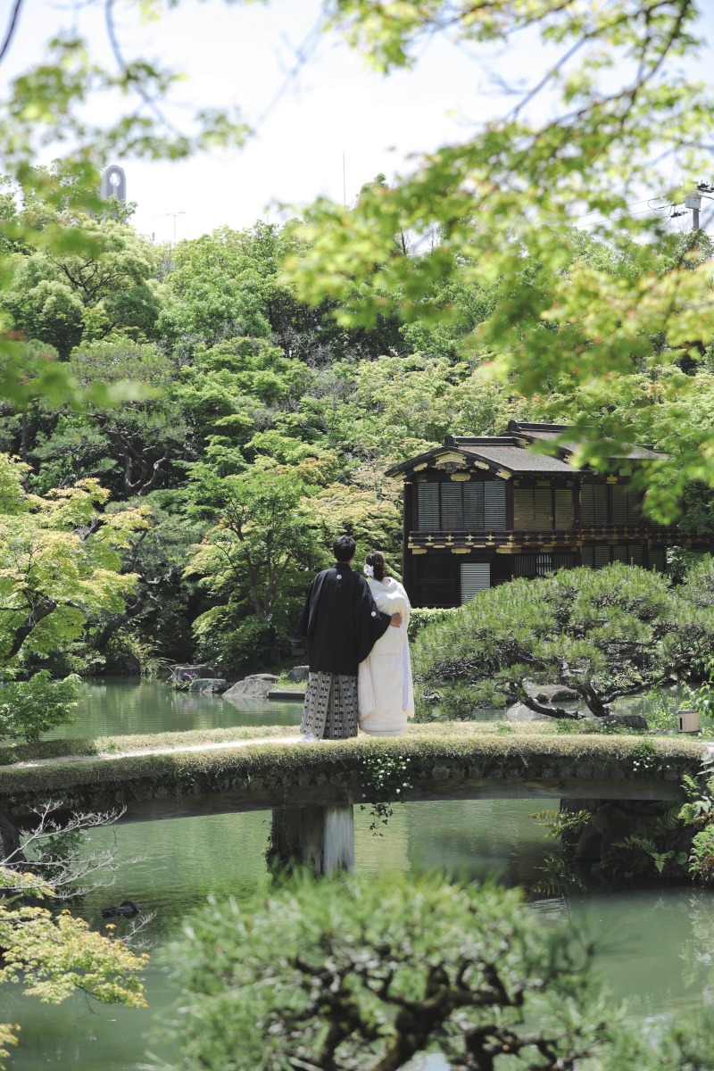 相楽園の緑のロケーション
