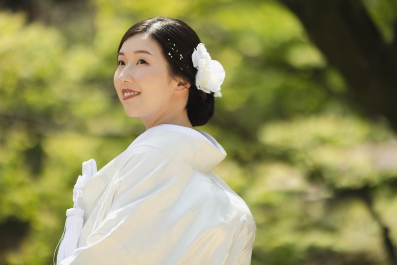 白無垢と新緑
