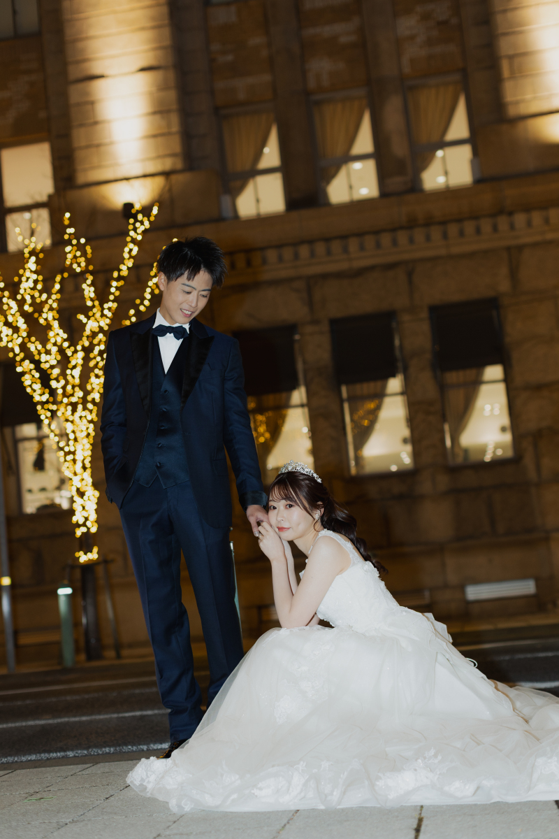 イルミネーション前で