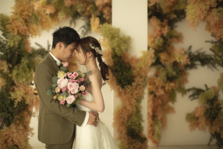 スタジオ撮影でお二人の思い出を・・