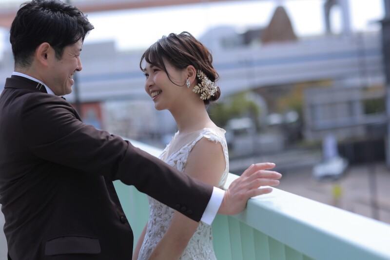 歩道橋のうえで