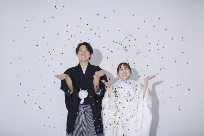 最後はコンフェッティ!