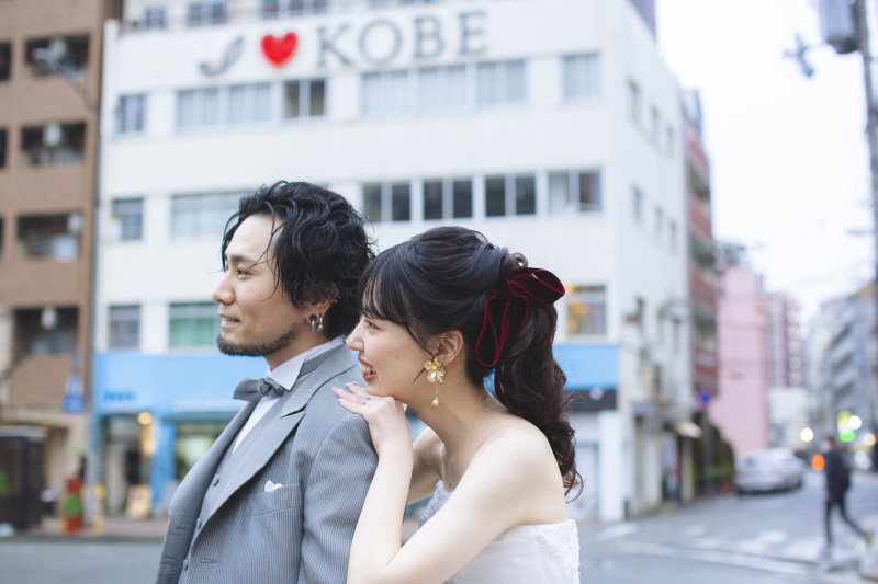 神戸ならではの街並みで♪