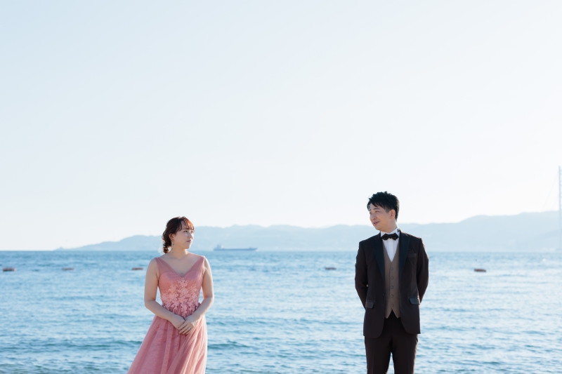 夕方の舞子浜ロケーション