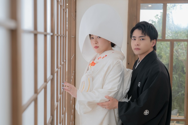 白無垢に合わせる綿帽子