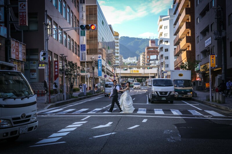 街を歩く