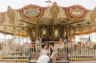 ちいさな遊園地で叶えるフォトウェディング♪