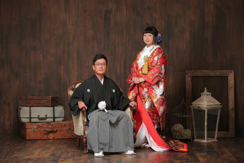 洋風のセットで和モダンなお写真を。