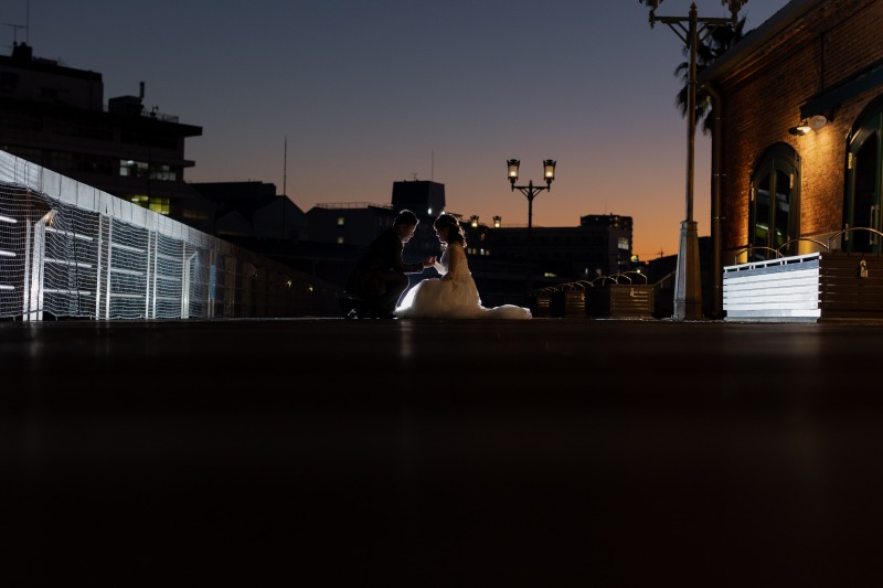 ストロボをたいて