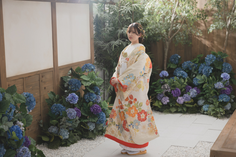 紫陽花が好きな新婦様も喜んでます