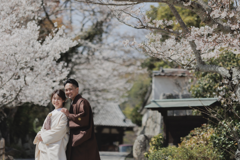 桜と一緒に