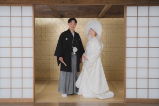 和装前撮りで叶える花嫁姿 ― 綿帽子