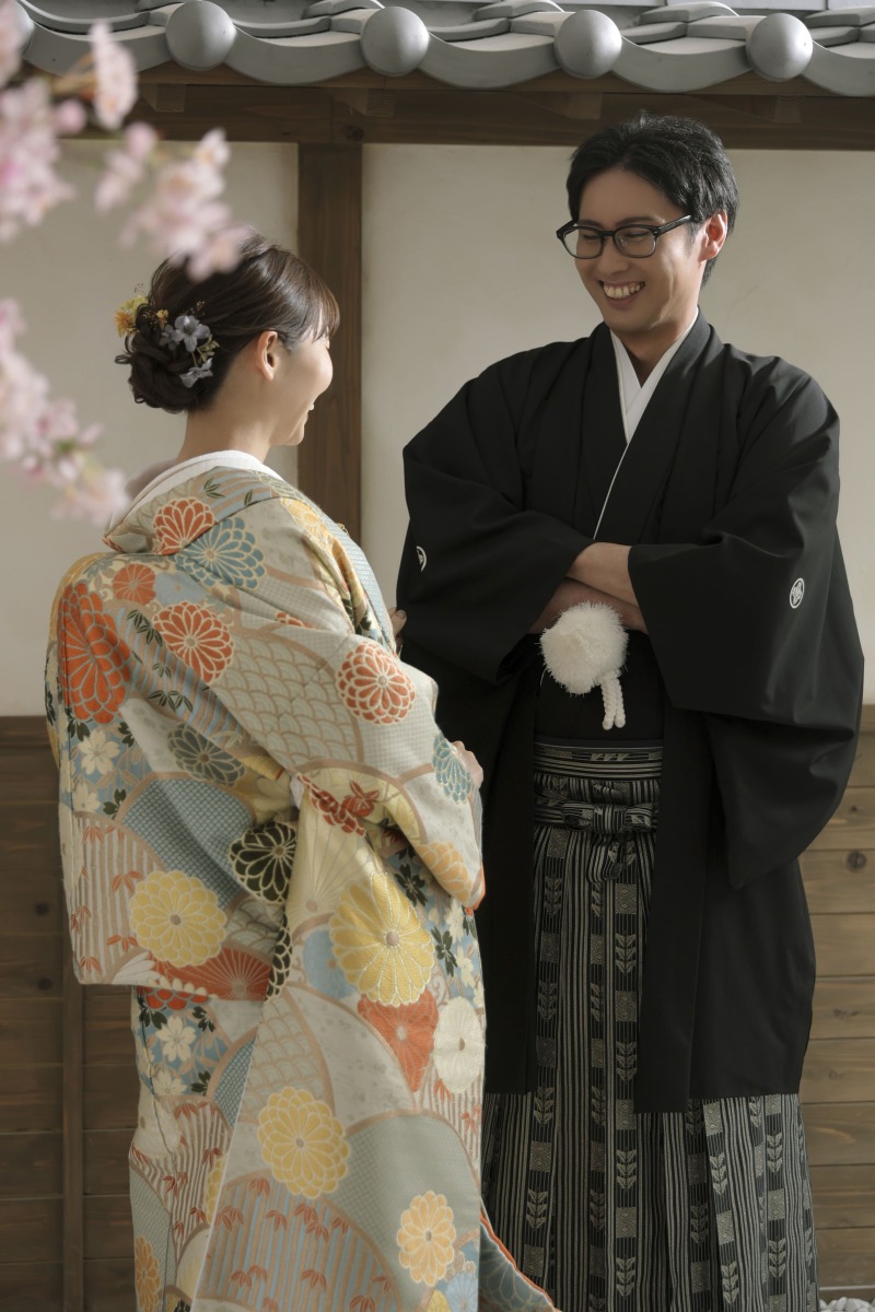 屋内庭園で