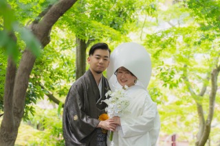 神戸・相楽園で叶える、綿帽子の美しい和装前撮り