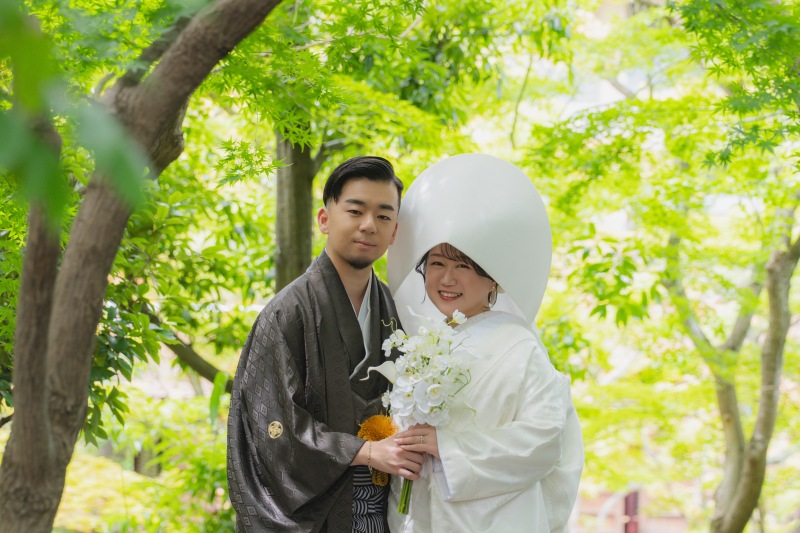 神戸・相楽園で叶える、綿帽子の美しい和装前撮り