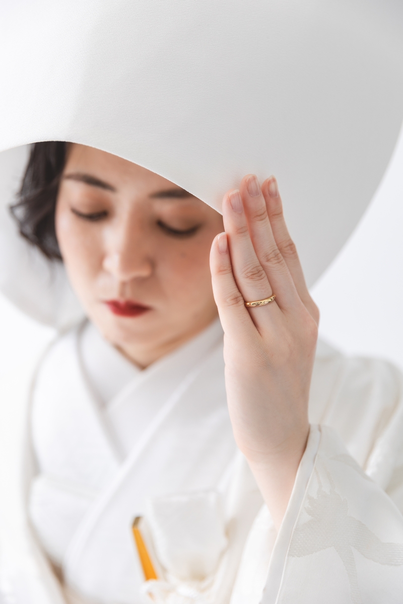 最後に綿帽子も