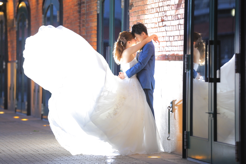 レンガ倉庫にて。