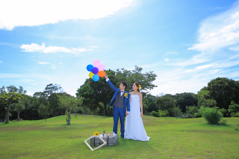 自然を背景に・・・。