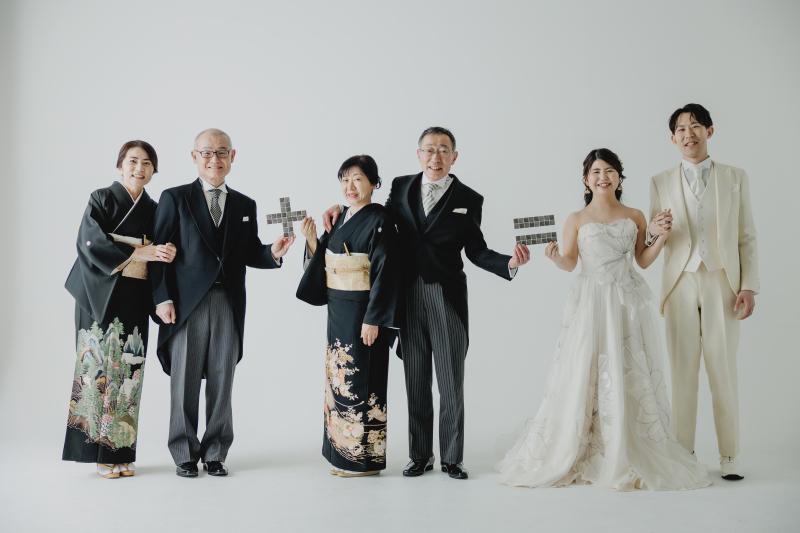 オリジナリティのある両家の写真も