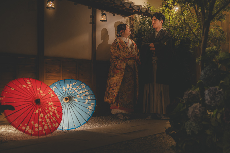 屋内庭園スタジオで和風に