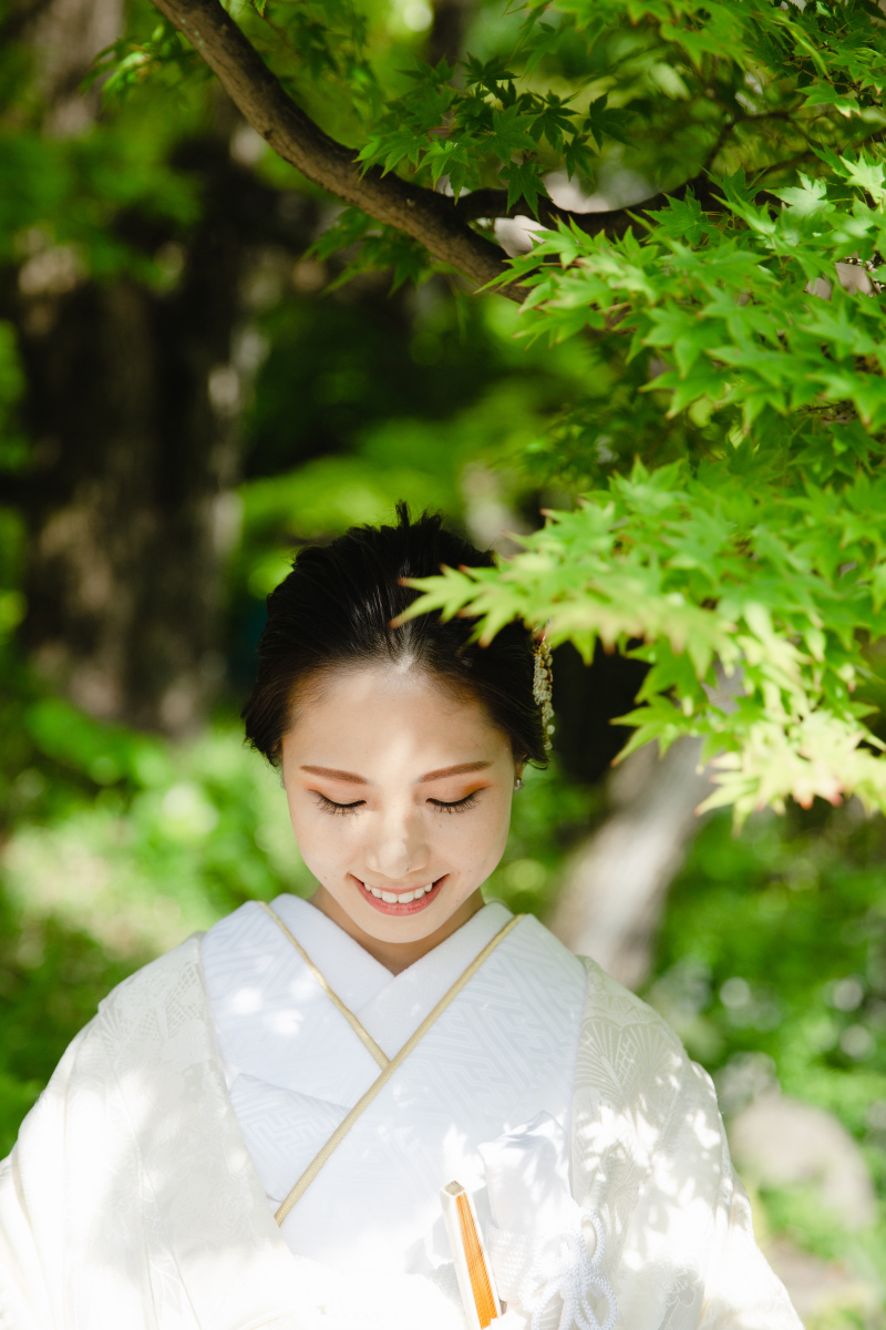 新緑の季節、美しい緑の中での撮影