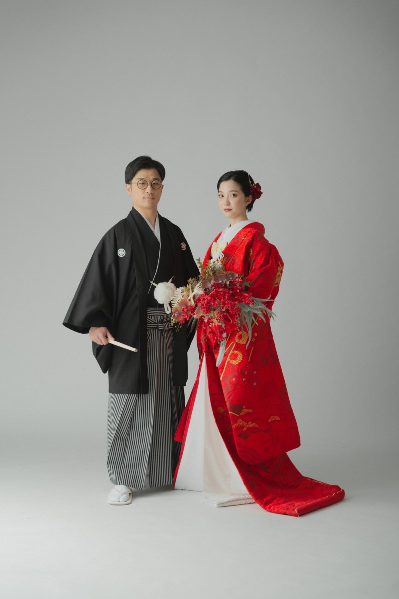 【和装1カット】結婚記念の1枚スタジオプラン〜台紙写真1冊と1カットデータ付き