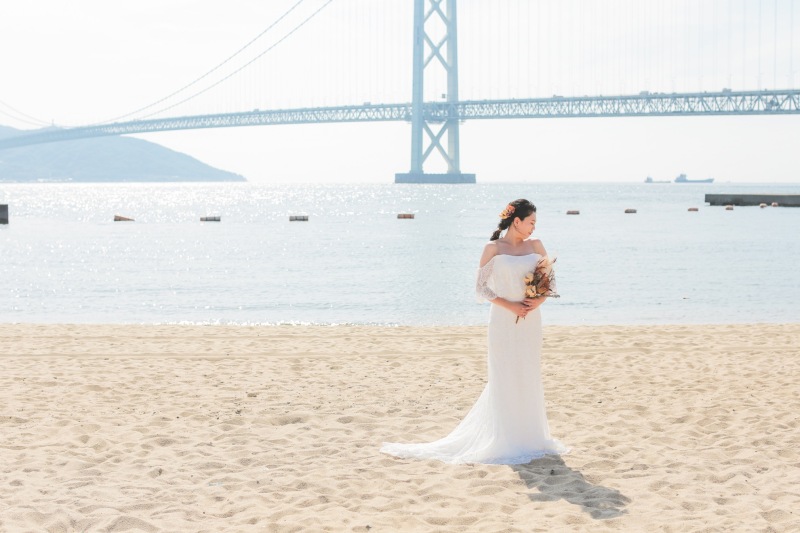 【舞子エリアロケーション】青い海!明石海峡橋の迫力も素敵!全データ美肌レタッチ付き