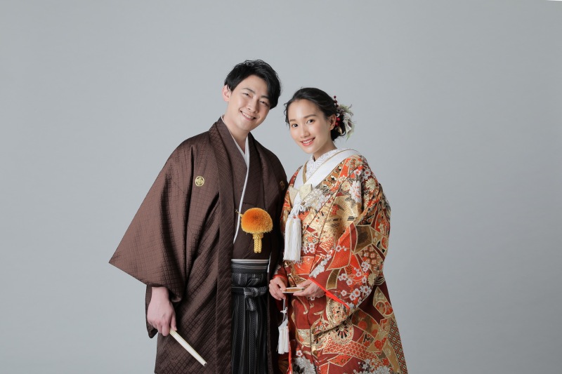 【和装1カット】結婚記念の1枚スタジオプラン〜台紙写真1冊と1カットデータ付き