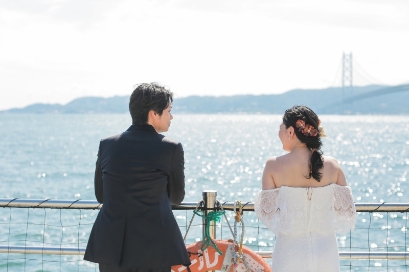 【舞子エリアロケーション】青い海!明石海峡橋の迫力も素敵!全データ美肌レタッチ付き