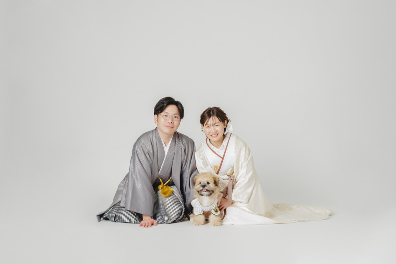 【和装のスタジオでわんちゃん撮影】撮影&150カット以上全データ&台紙付写真