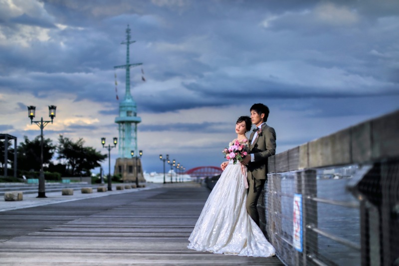 【ハーバーランド+屋内庭園】洋装ロケ地と和装スタジオプランセット◇300カット以上全データ+20Pアルバム付き