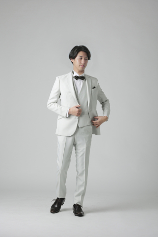 ノッチドラペルカジュアルグレー/ライトグレー