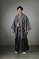 グレー（マット）&times;黒格子