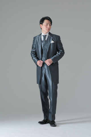 グレーネイビーストライプ